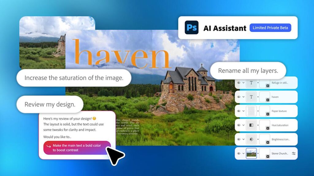 Adobe’s new Photoshop AI Assistant can automate repetitive tasks Adobe’s new Photoshop AI Assistant can automate repetitive tasks