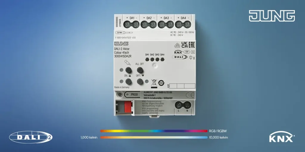 Four-Channel KNX DALI-2 Actuator for Professional Lighting Systems Four-Channel KNX DALI-2 Actuator for Professional Lighting Systems