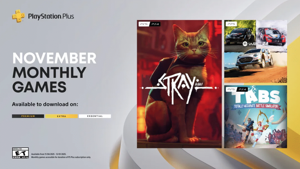 Stray leads November’s lineup of PS Plus games Stray leads November’s lineup of PS Plus games