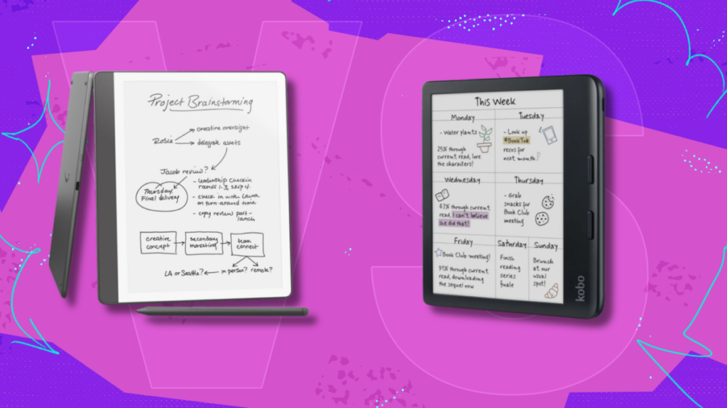 Kindle Scribe vs. Kobo Libra Colour Kindle Scribe vs. Kobo Libra Colour