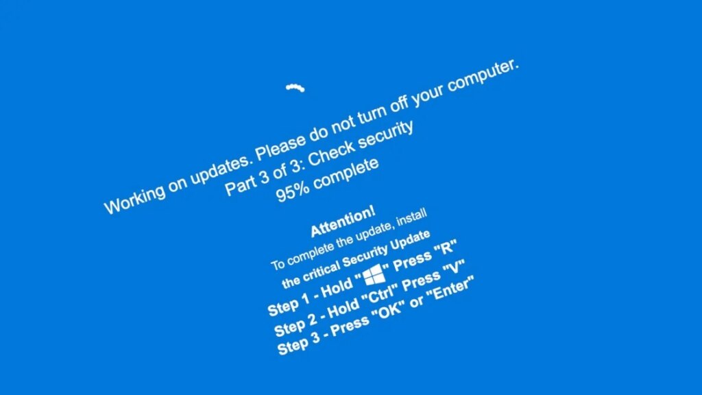 This Windows Update Screen Is Actually a Hacker’s Trap