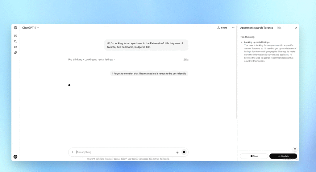 You can now interrupt ChatGPT as it learns to take feedback on the fly You can now interrupt ChatGPT as it learns to take feedback on the fly